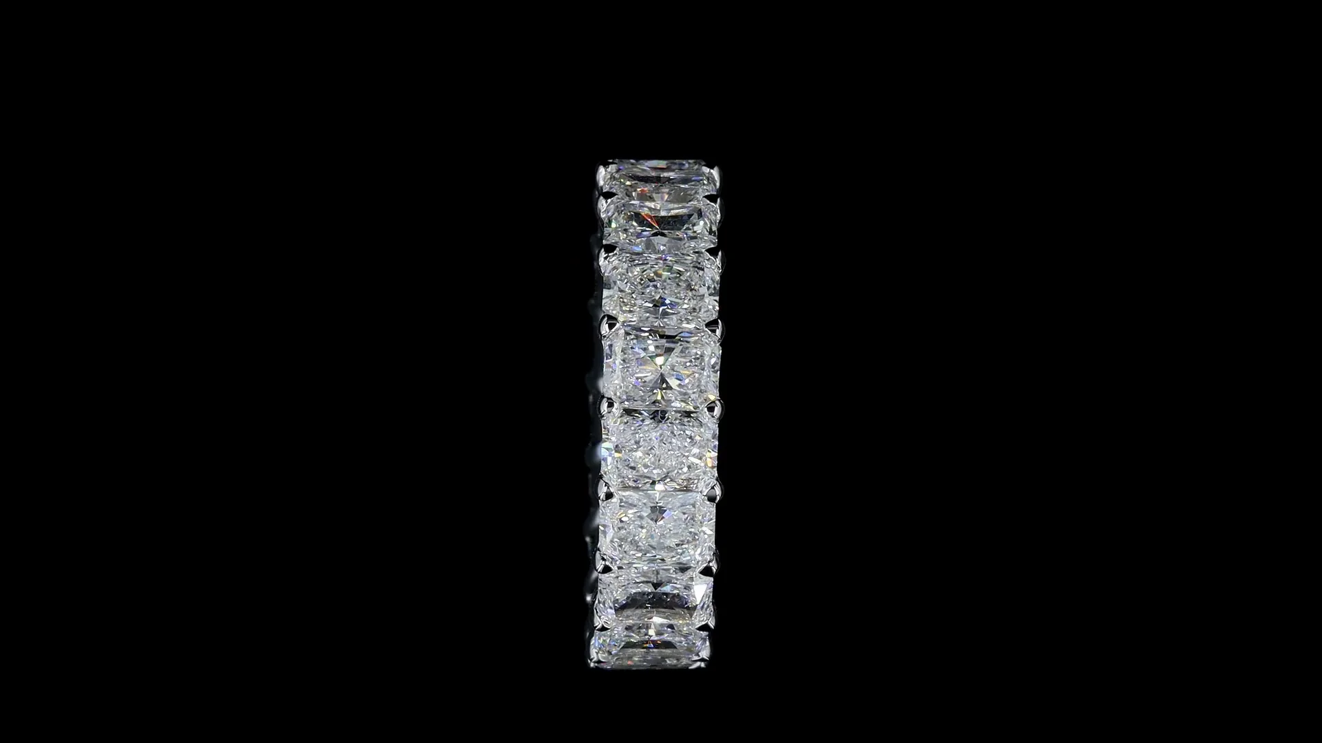 8.22 Cts 14k White Gold Radiant Shape Eternity Band Eternity Band - Image 4