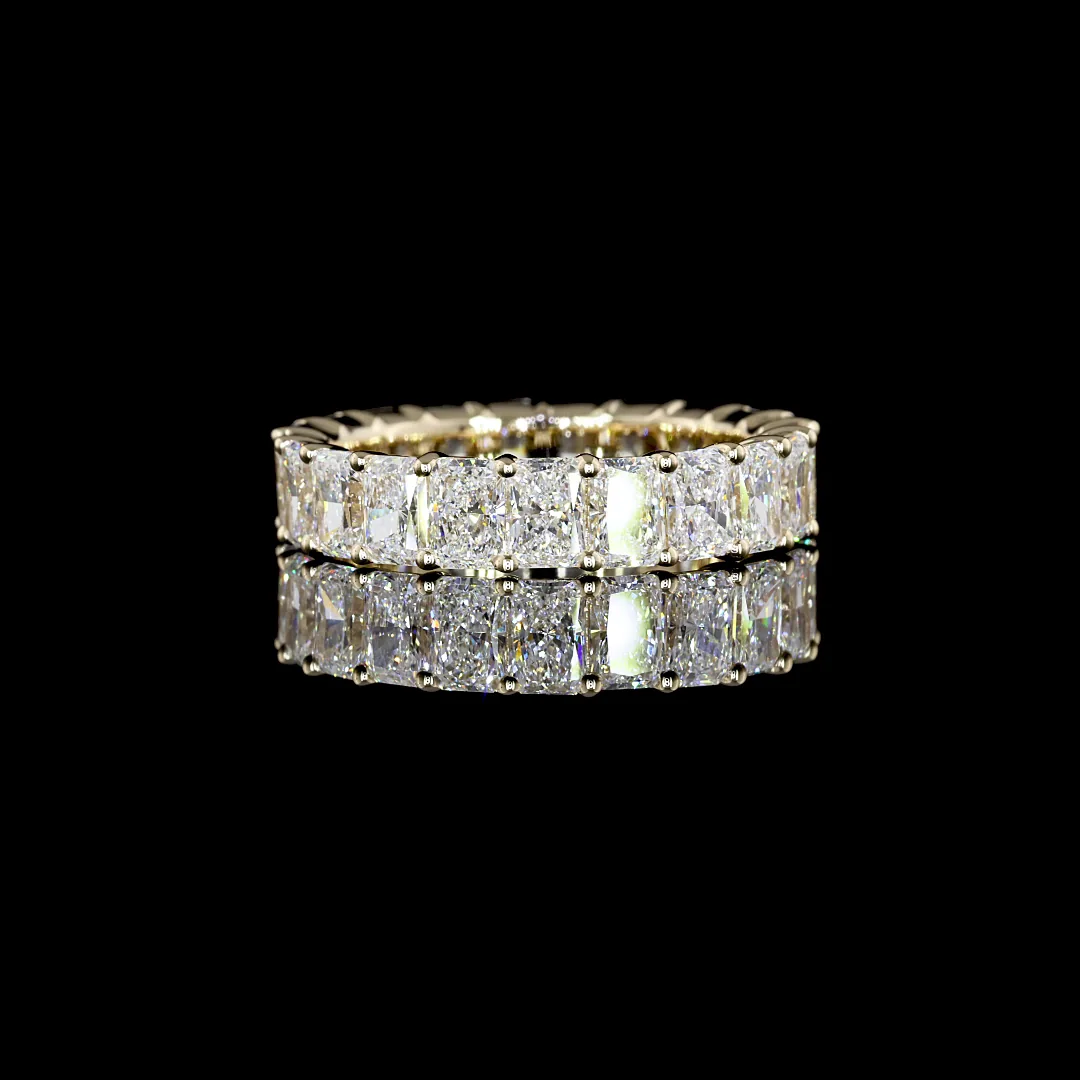 5.91 Cts 14k Yellow Gold Radiant Shape Eternity Band Eternity Band - Video