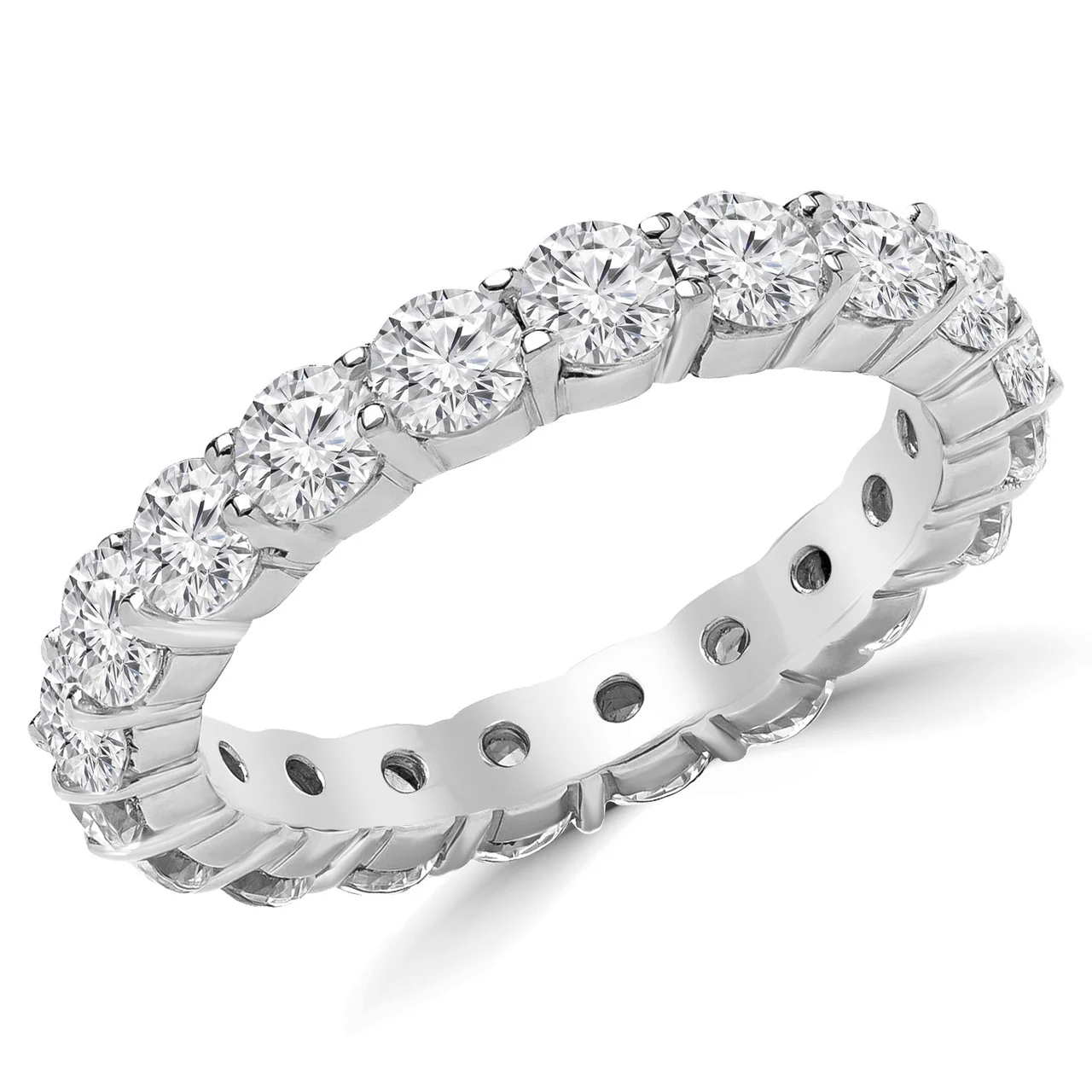 7.5 Cts 14k White Gold Round Shape Eternity Band Eternity Band - Image 2