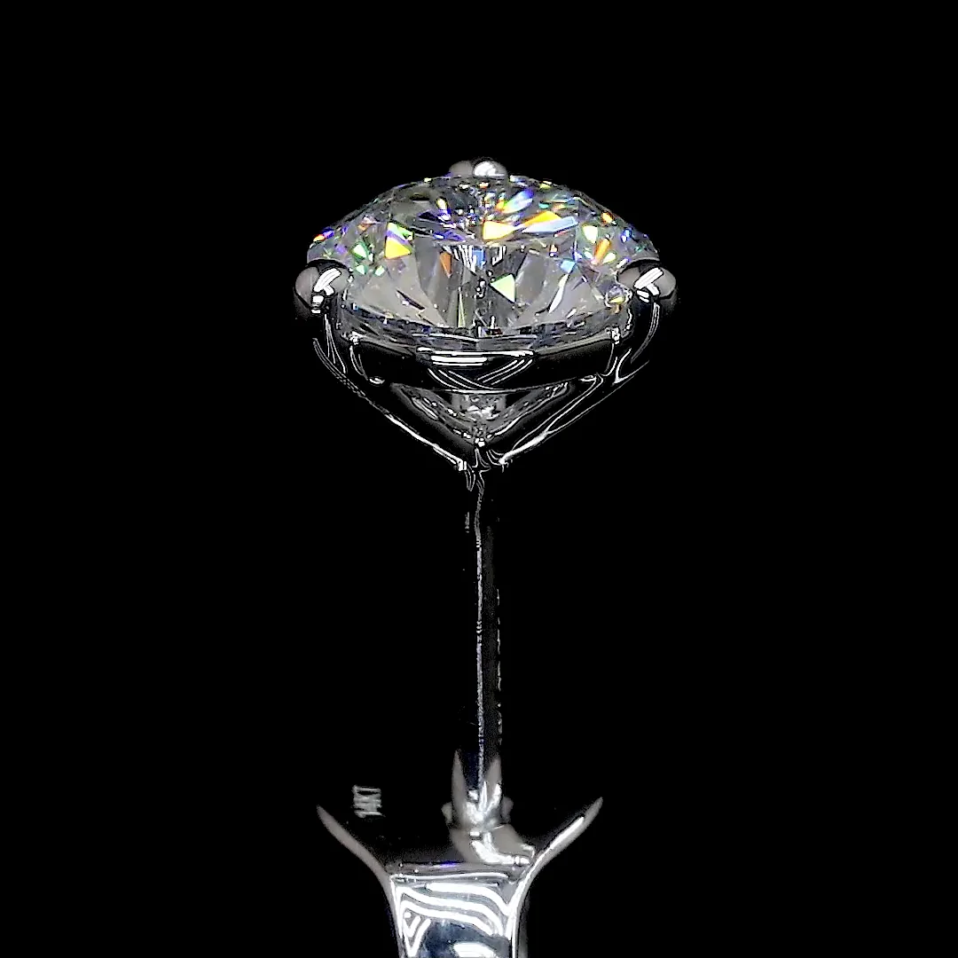 2.01 Cts 18k White Gold Round Shape Martini Earring - Image 4