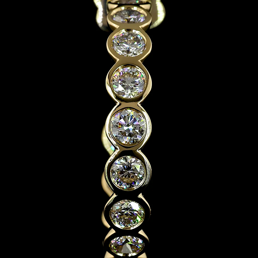 4.32 Cts 14k Yellow Gold Round Shape C Hoops Earring - Image 3
