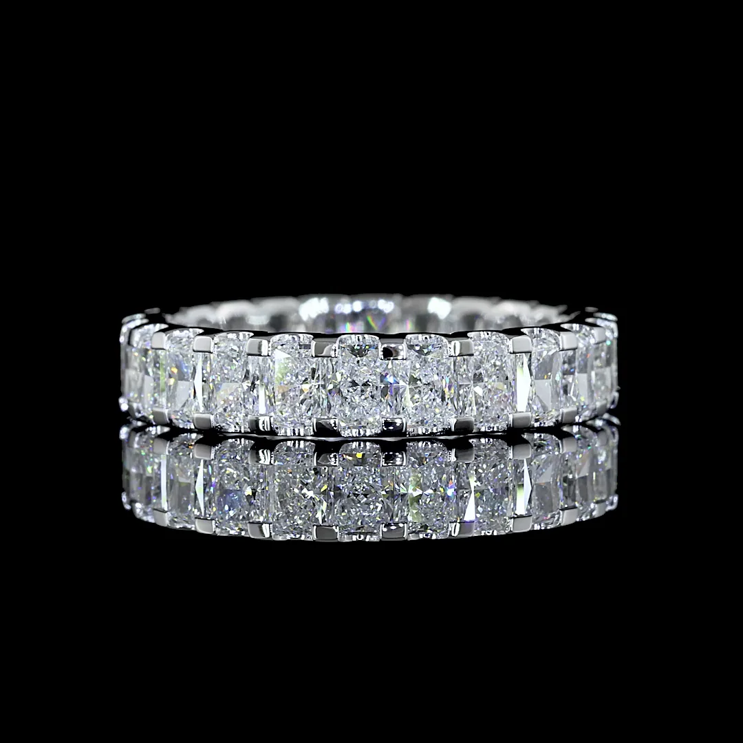 2.65 Cts 14k White Gold Radiant Shape Eternity Band Eternity Band - Video