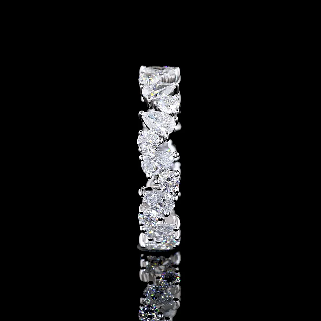 2.13 Cts 14k White Gold Mix Shape Eternity Band Eternity Band - Image 4