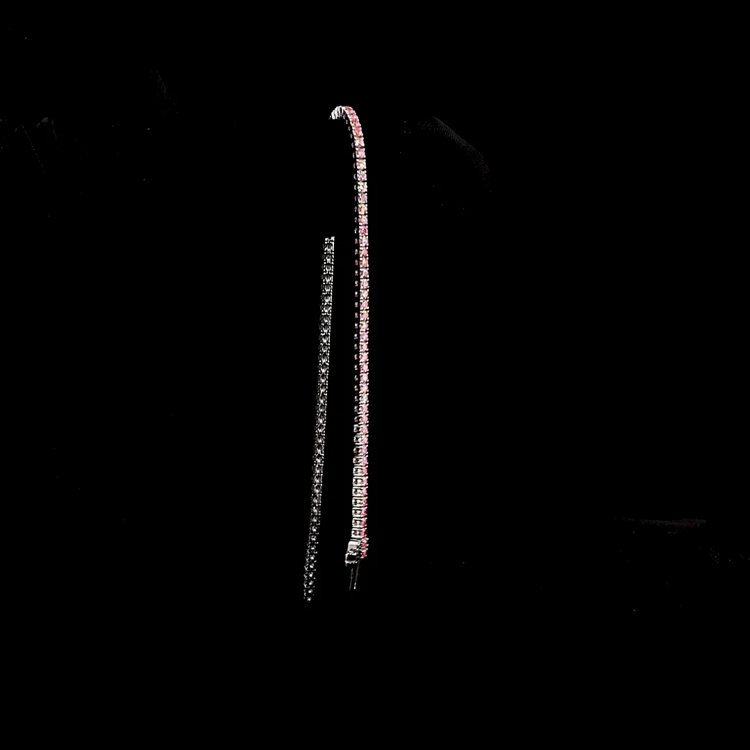 1.64 Cts 14k White Gold Round Shape Tennis Bracelet - Image 3