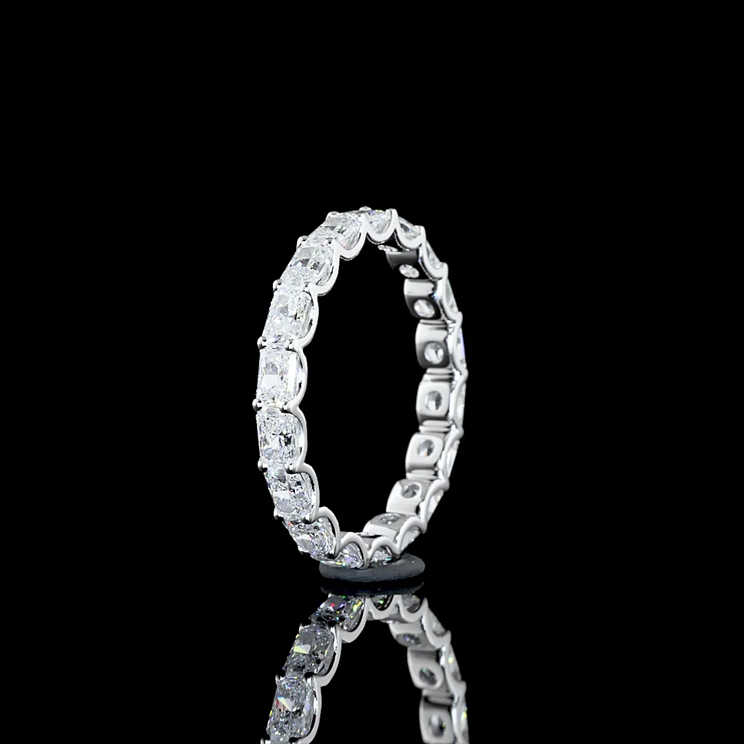 1.89 Cts 14k White Gold Radiant Shape Eternity Band Eternity Band - Video