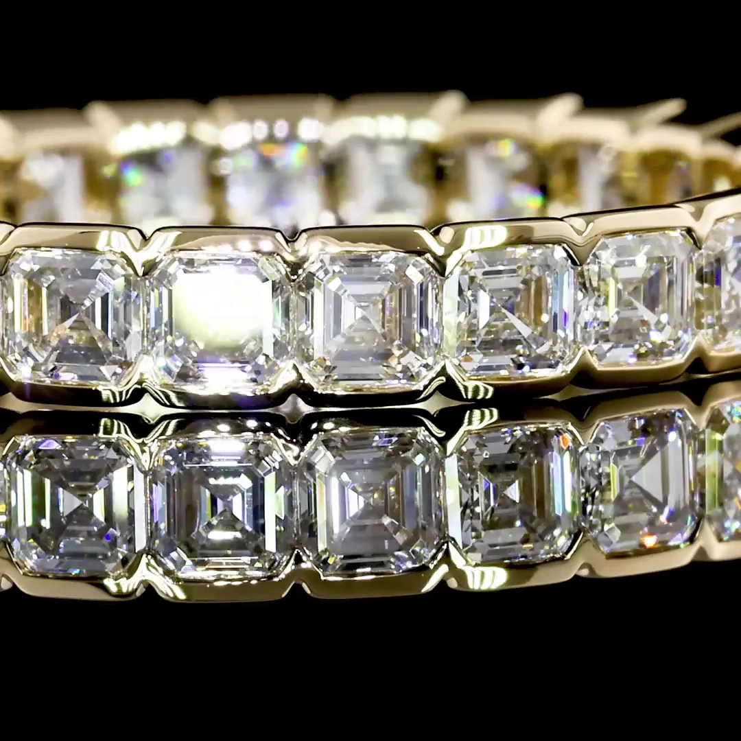2.13 Cts 14k Yellow Gold Asscher Shape Eternity Band Eternity Band - Image 2