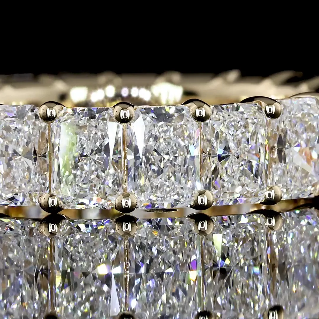 3.99 Cts 14k Yellow Gold Radiant Shape Eternity Band Eternity Band - Image 3
