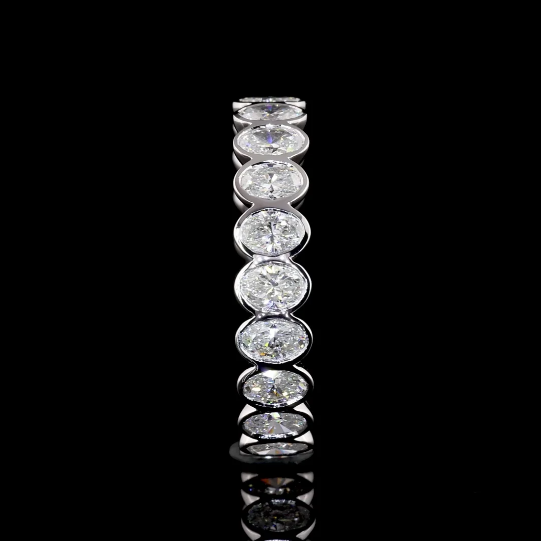 1.88 Cts 14k White Gold Oval Shape Eternity Band Eternity Band - Image 4