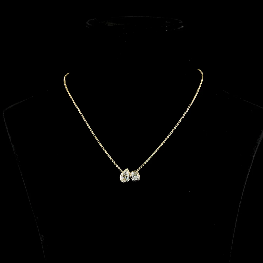 2.51 Cts 14k Yellow Gold Mix Shape Pendant Pendant - Video