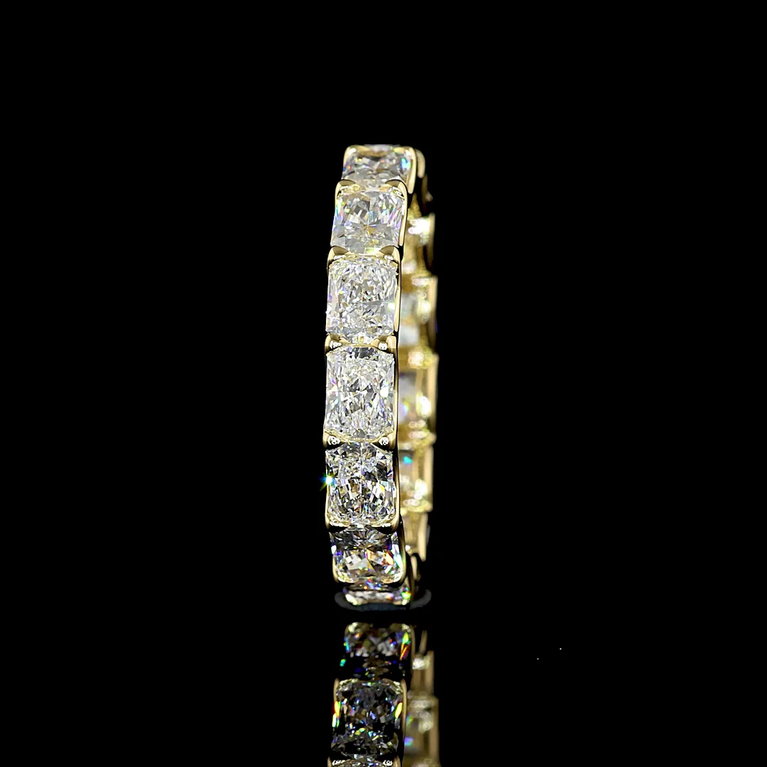 3.28 Cts 14k Yellow Gold Radiant Shape Eternity Band Eternity Band - Image 2