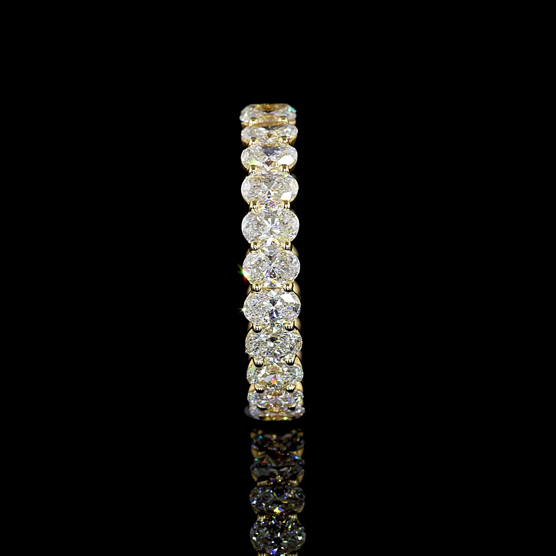 2.37 Cts 18k Yellow Gold Oval Shape Eternity Band Eternity Band - Image 2
