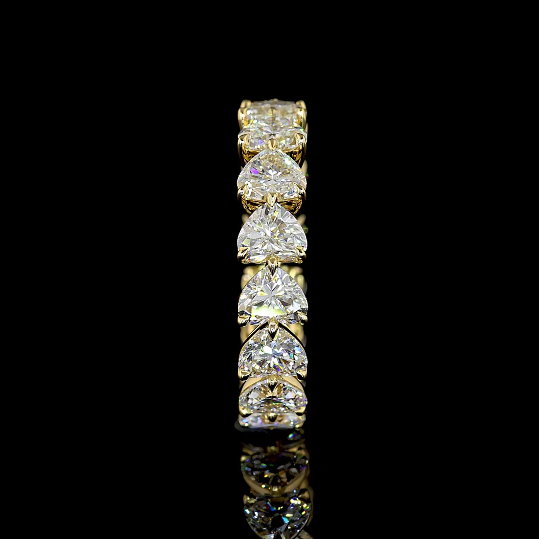 4.48 Cts 14k Yellow Gold Heart Shape Eternity Band Eternity Band - Image 2