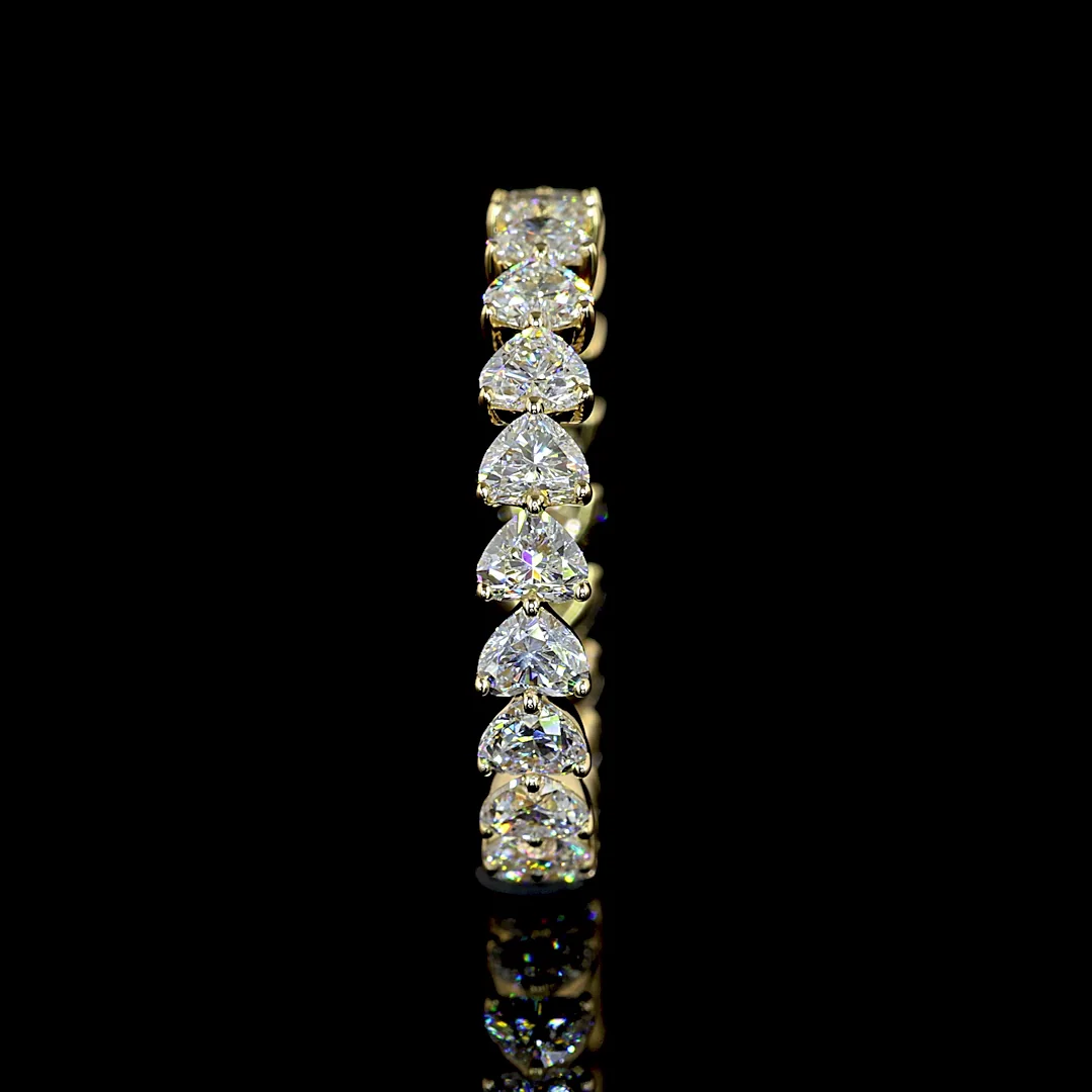 2.31 Cts 14k Yellow Gold Heart Shape Eternity Band Eternity Band - Image 2
