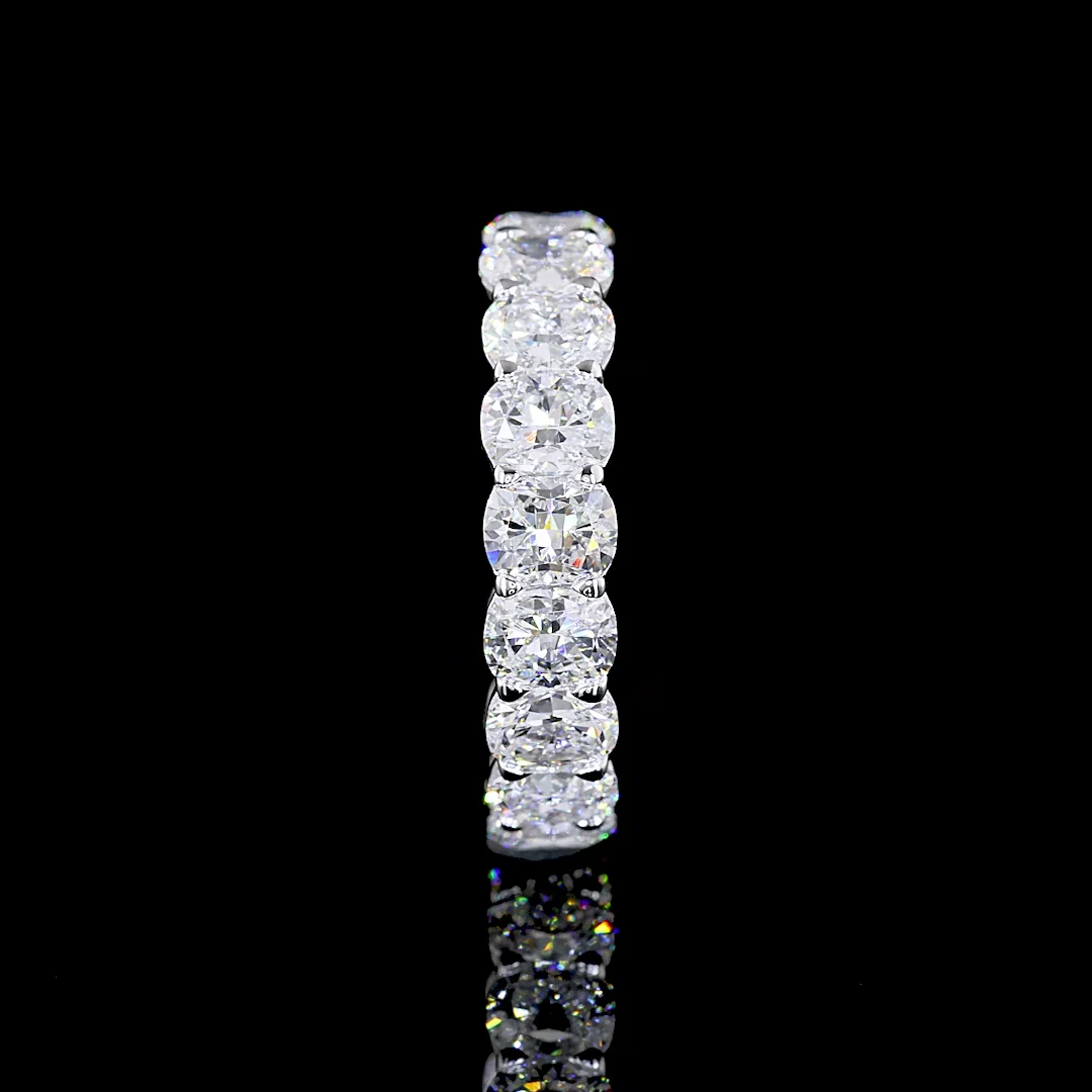 5.47 Cts 14k White Gold Cushion Brilliant Shape Eternity Band Eternity Band - Image 2