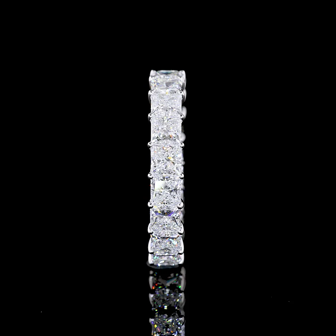 4.17 Cts 14k White Gold Princess Shape Eternity Band Eternity Band - Image 2