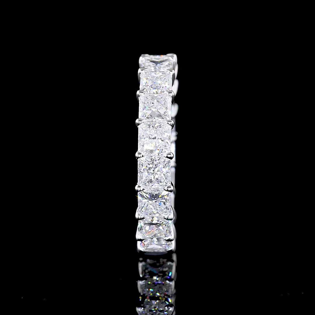 5.13 Cts 14k White Gold Princess Shape Eternity Band Eternity Band - Image 2