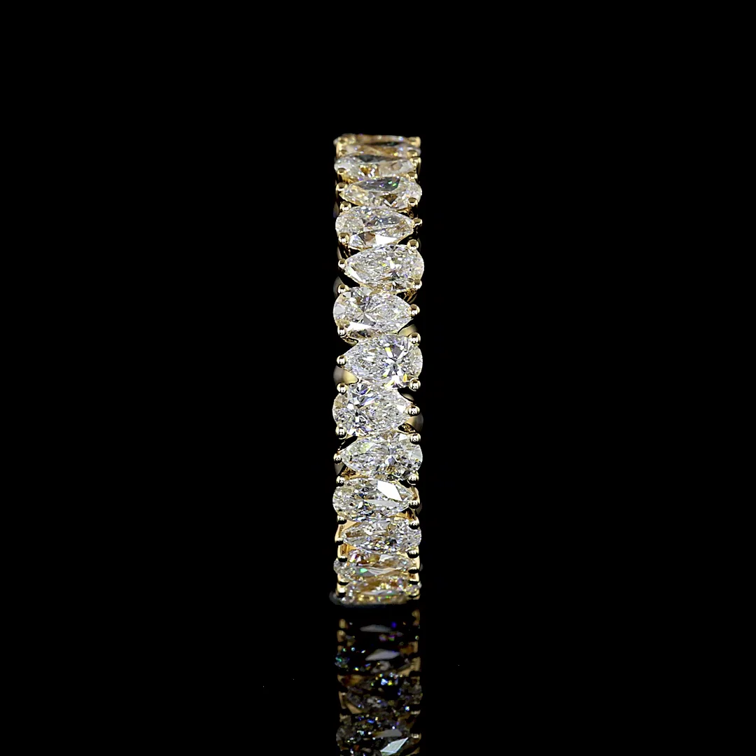 2.06 Cts 14k Yellow Gold Pear Shape Eternity Band Eternity Band - Image 2