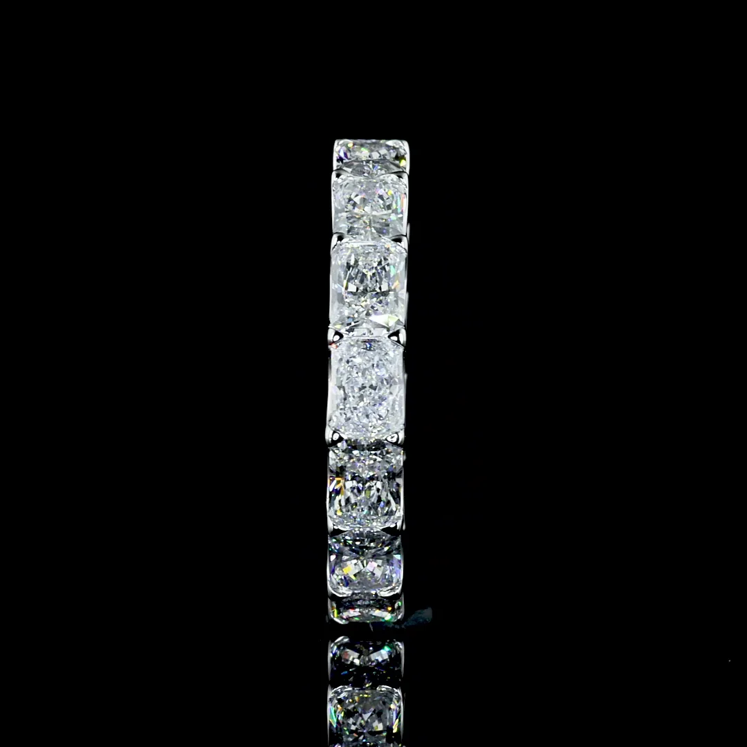 3.39 Cts 14k White Gold Radiant Shape Eternity Band Eternity Band - Image 2