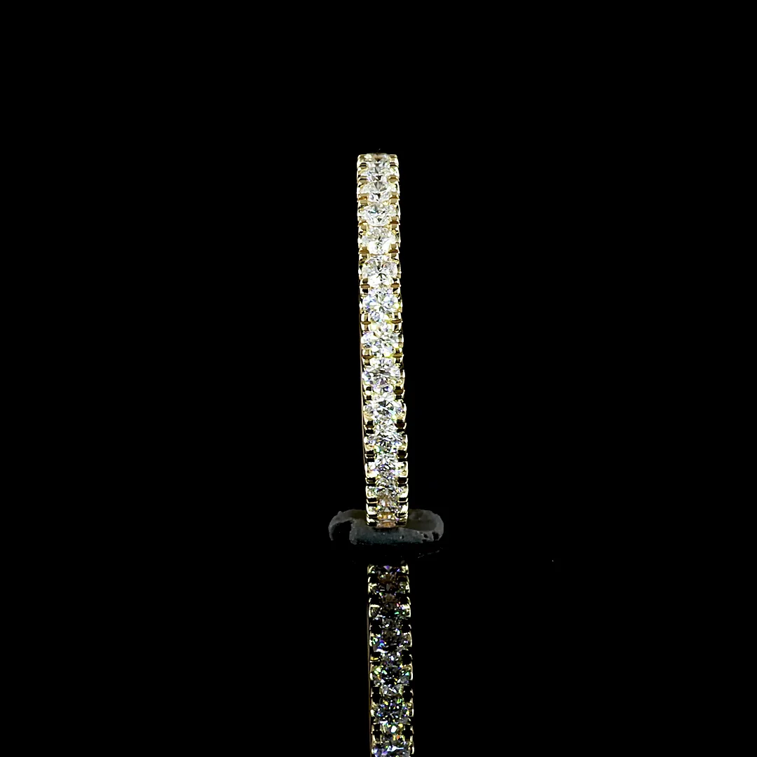 2.21 Cts 14k Yellow Gold Round Shape 3 Stones Ring - Image 4