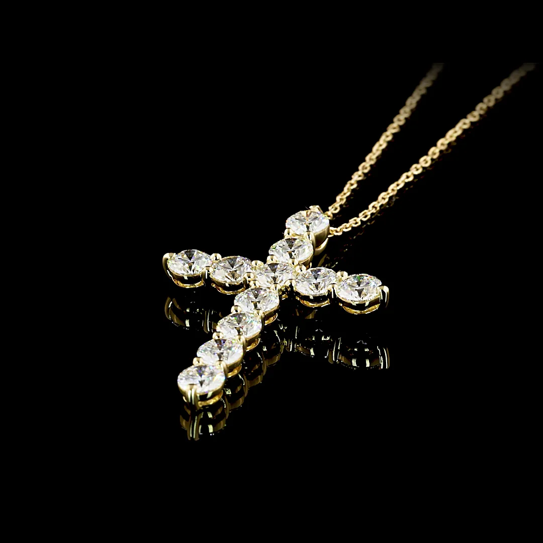 4.1 Cts 14k Yellow Gold Round Shape Symbol Pendant - Image 4