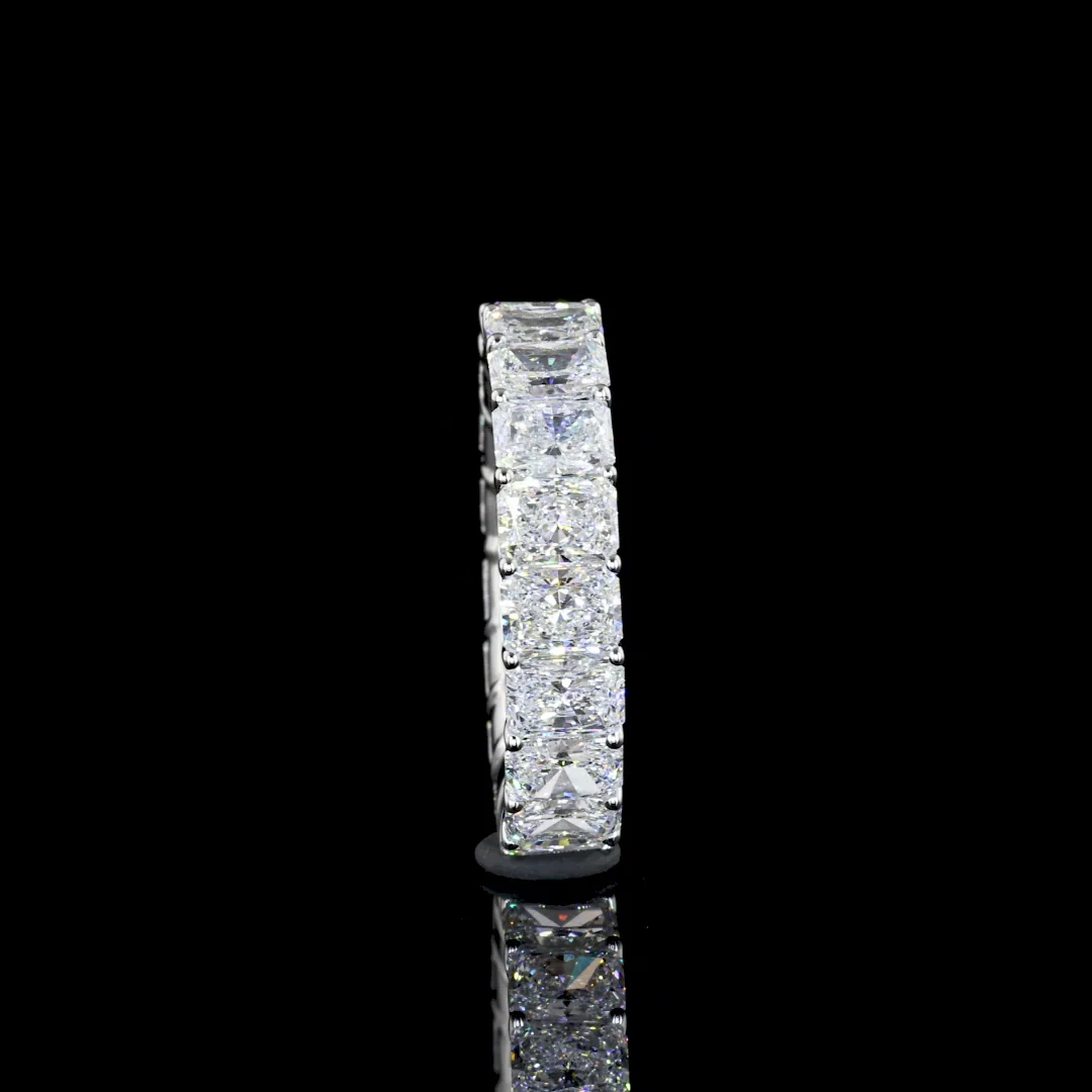 5.91 Cts Platinum Radiant Shape Eternity Band Eternity Band - Image 4