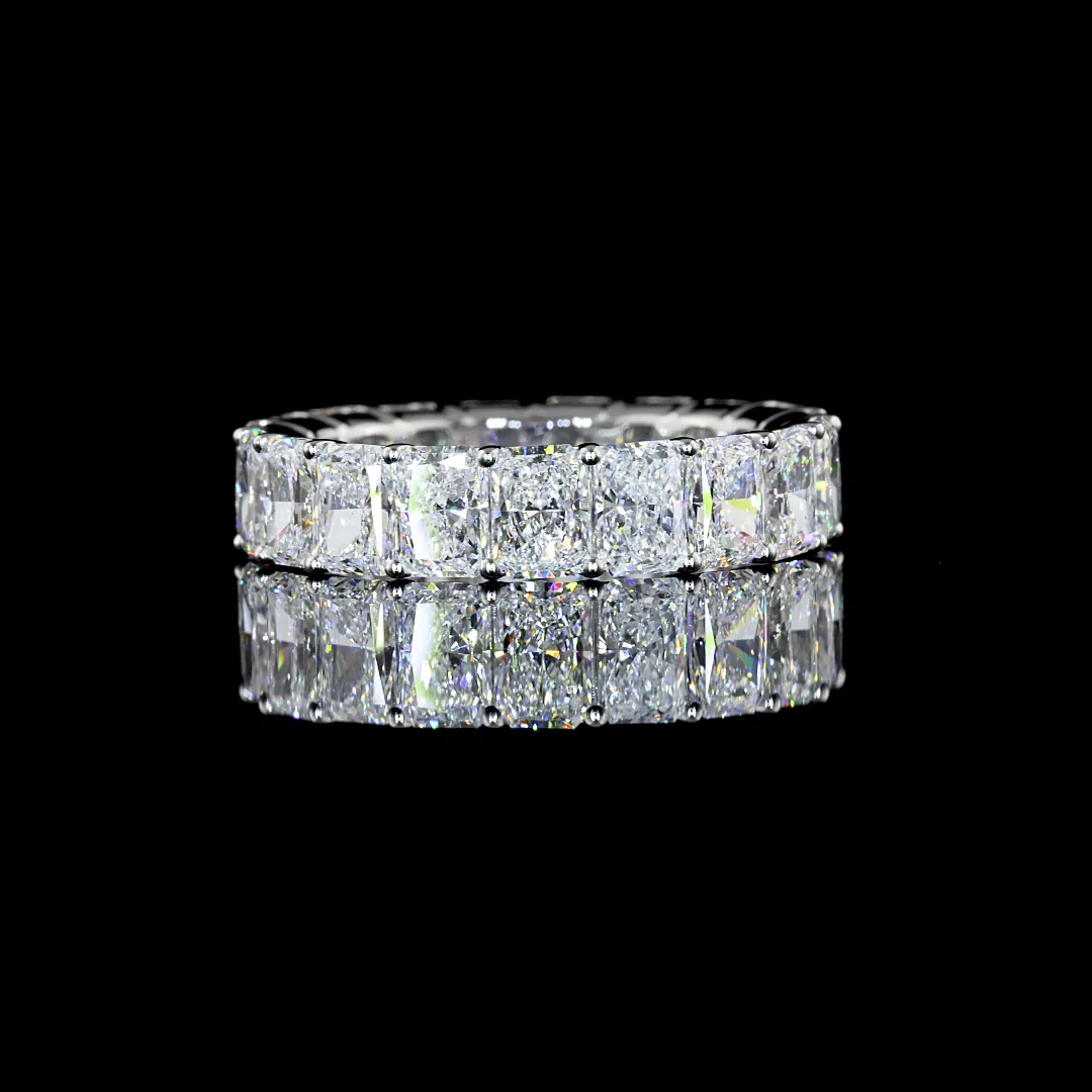 5.91 Cts Platinum Radiant Shape Eternity Band Eternity Band - Video