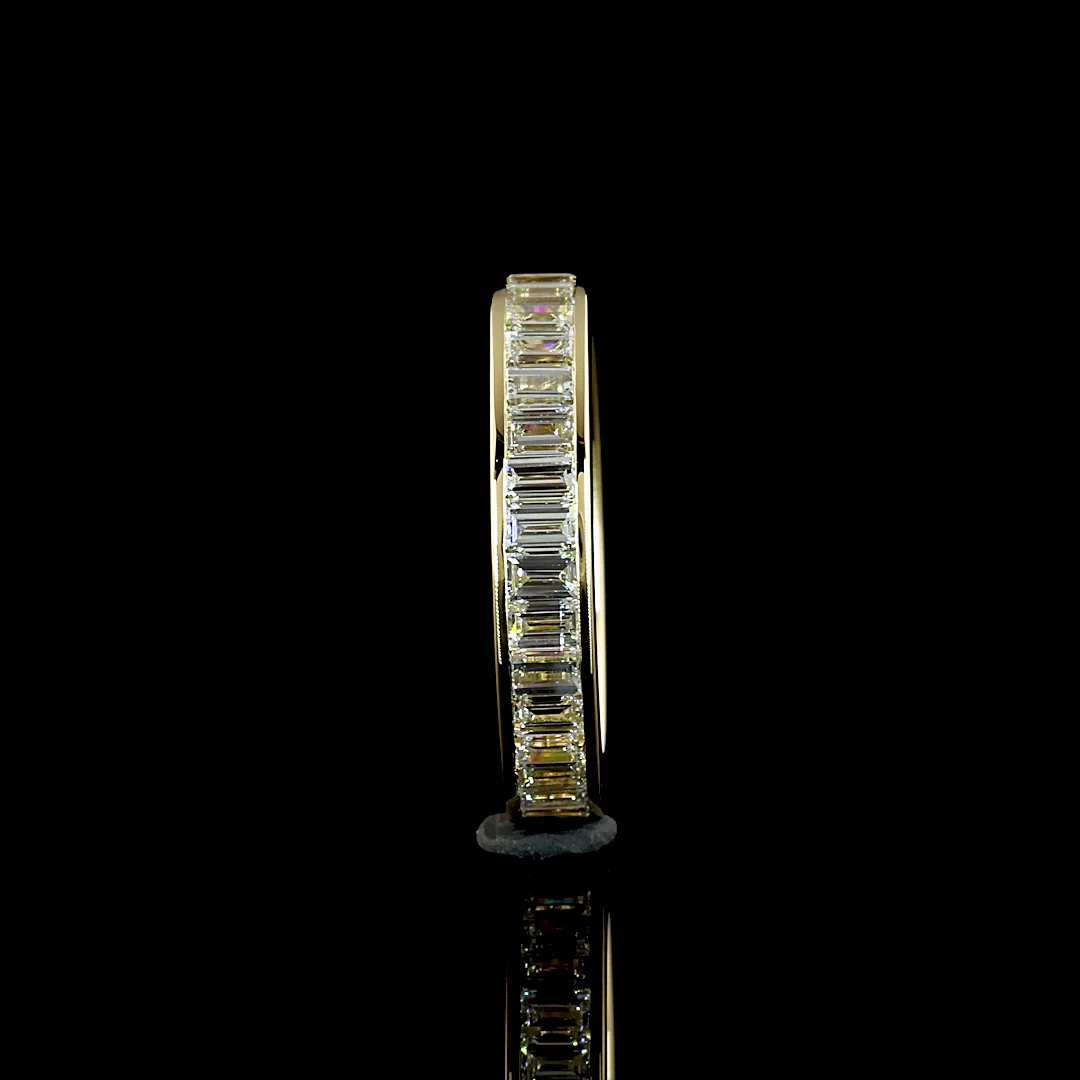 1.95 Cts 14k Yellow Gold Baguette Shape Eternity Band Eternity Band - Image 3