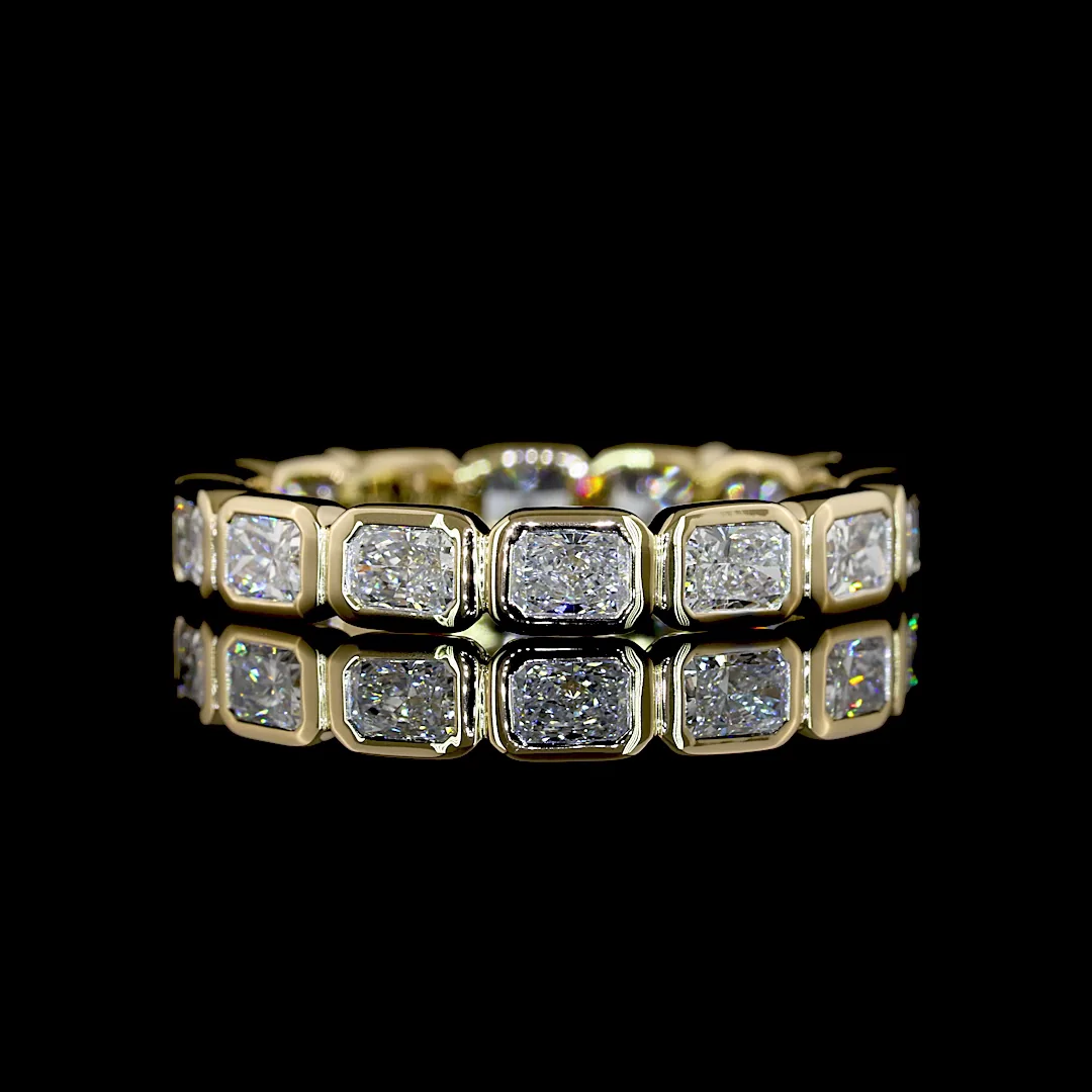 1.78 Cts 14k Yellow Gold Radiant Shape Eternity Band Eternity Band - Video