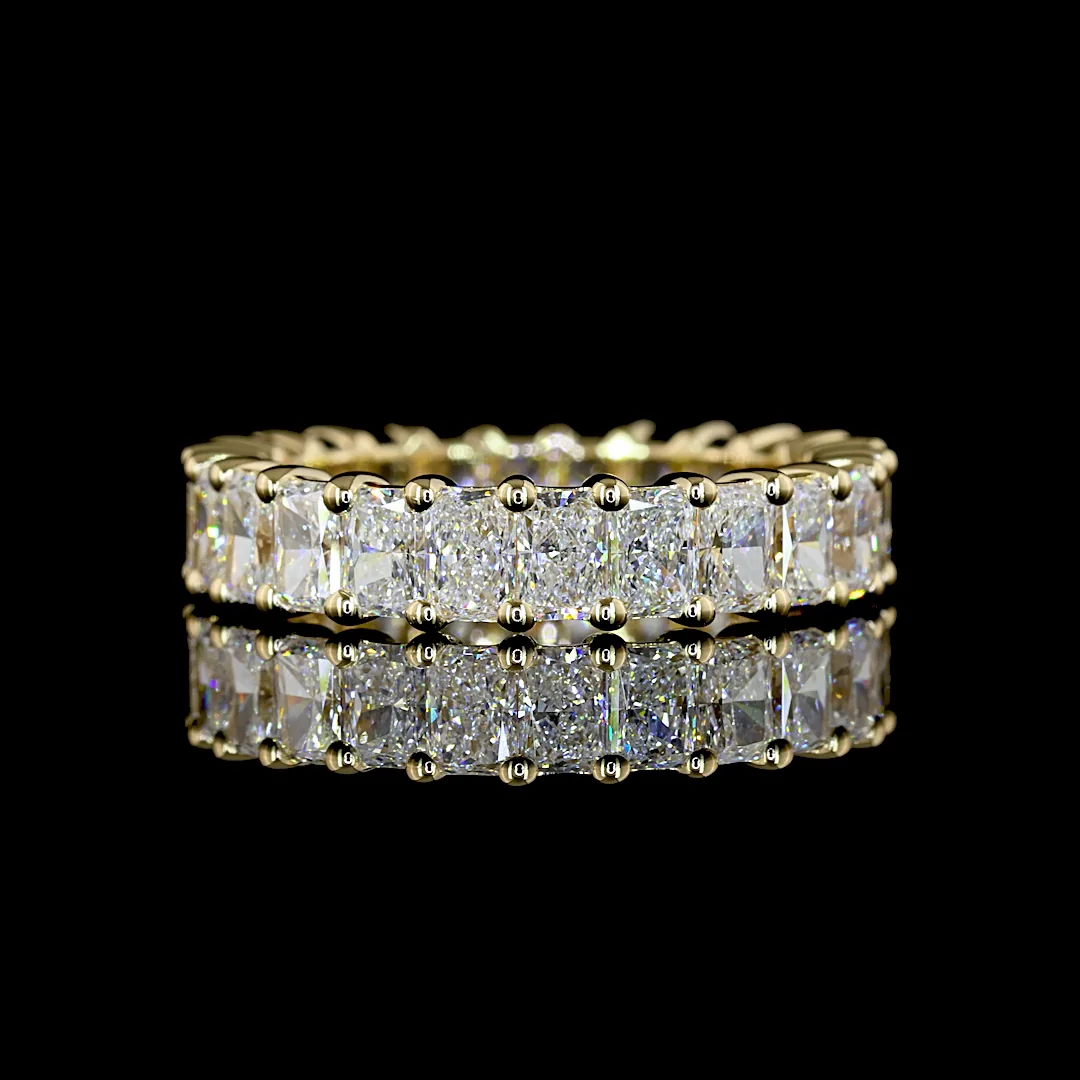 2.68 Cts 14k Yellow Gold Radiant Shape Eternity Band Eternity Band - Video