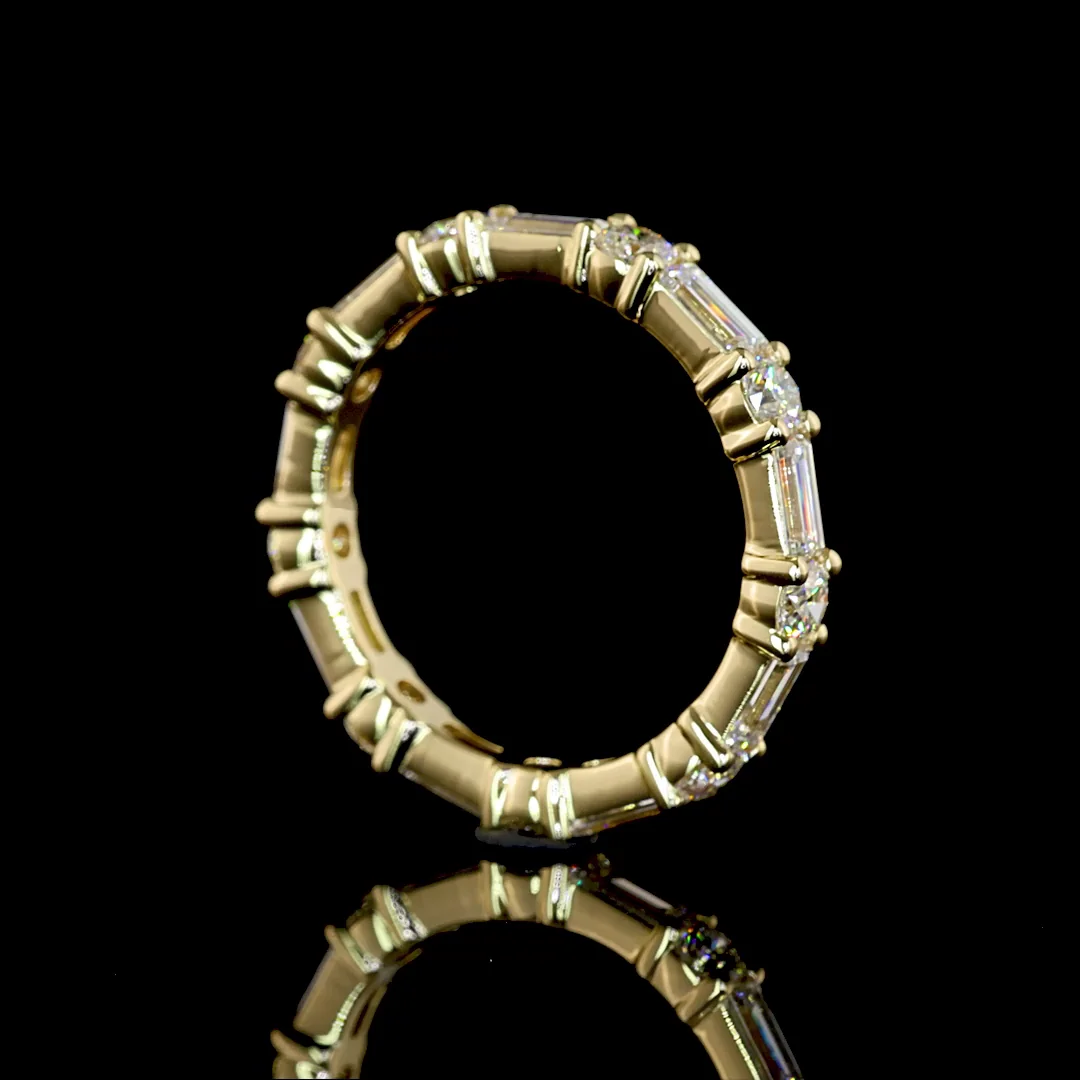 1.37 Cts 14k Yellow Gold Mix Shape Eternity Band Eternity Band - Image 2