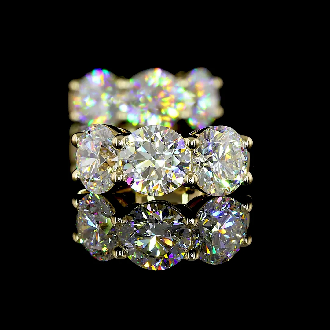 6.15 Cts 14k Yellow Gold Round Shape Huggies Earring - Image 4