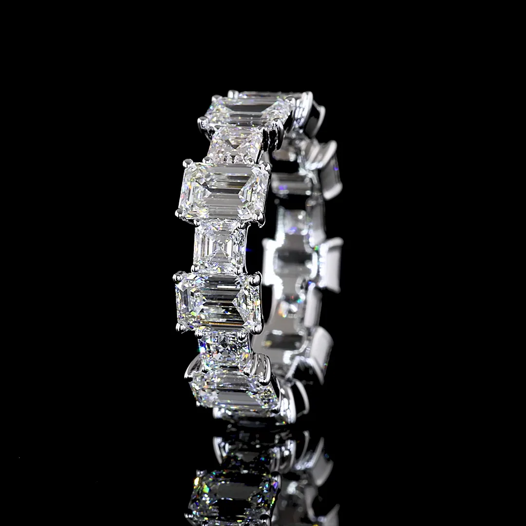 6.33 Cts 14k White Gold Mix Shape Eternity Band Eternity Band - Image 4