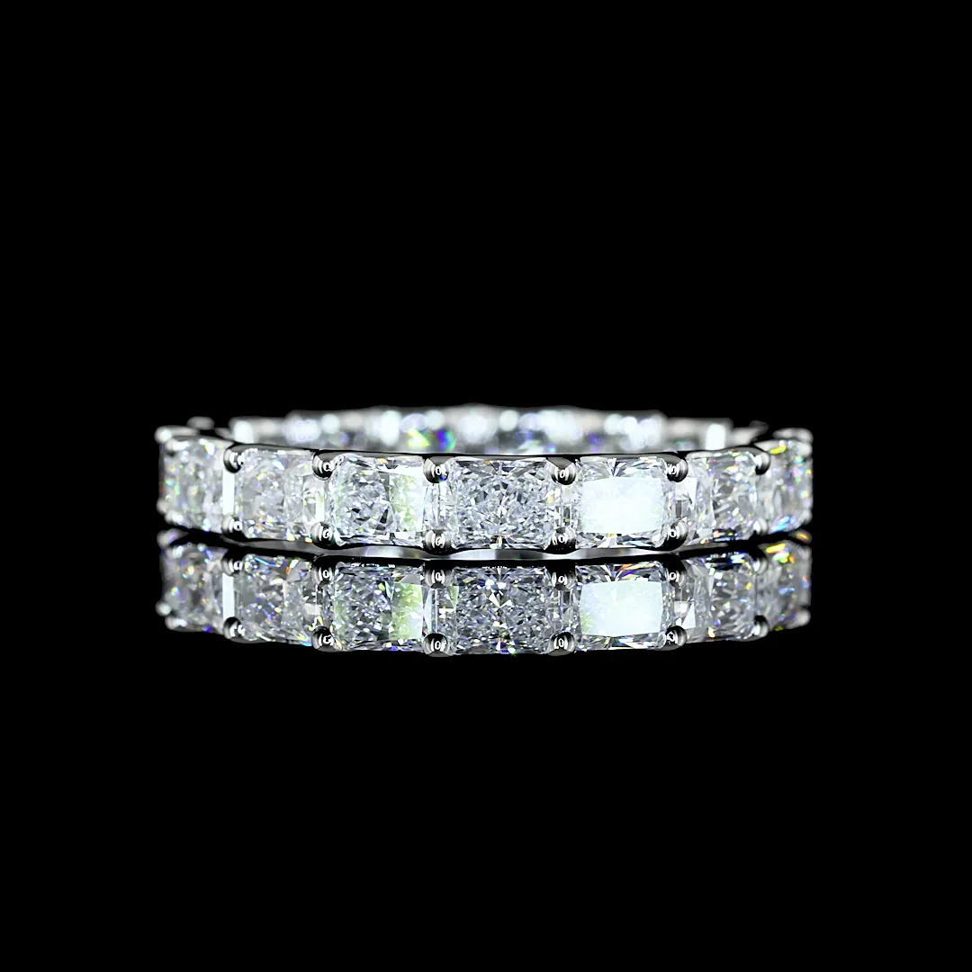 1.84 Cts Platinum Radiant Shape Eternity Band Eternity Band - Video