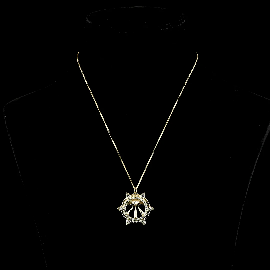 0.93 Cts 14k Yellow Gold Pear Shape Symbol Pendant - Video