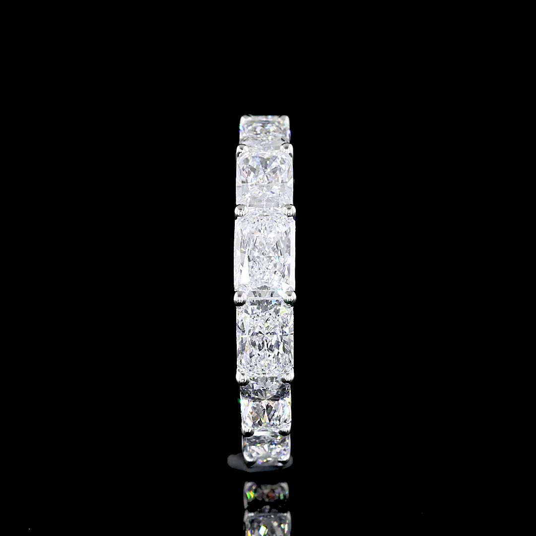 2.92 Cts Platinum Radiant Shape Special Eternity Band - Image 2
