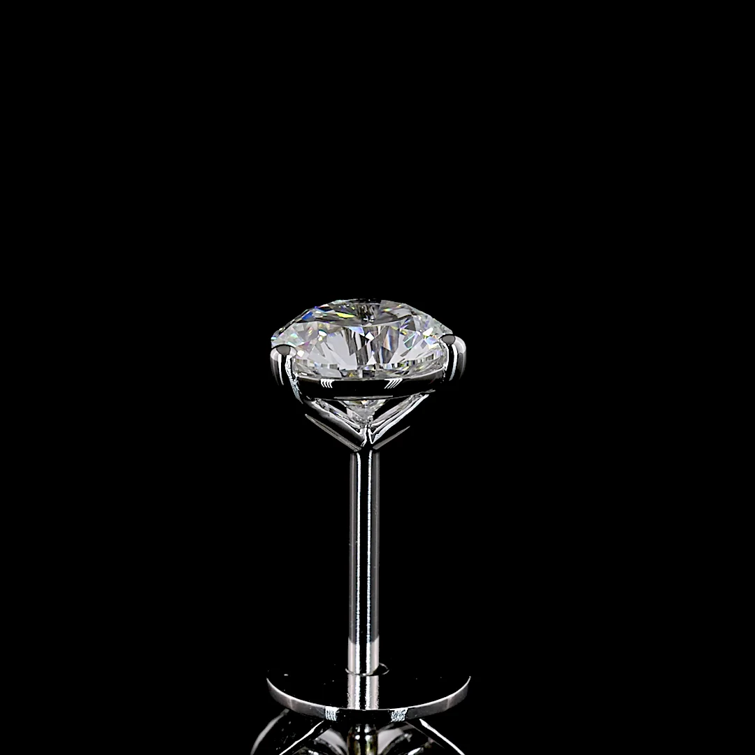 0.81 Cts 14k White Gold Round Shape Martini Earring - Image 4