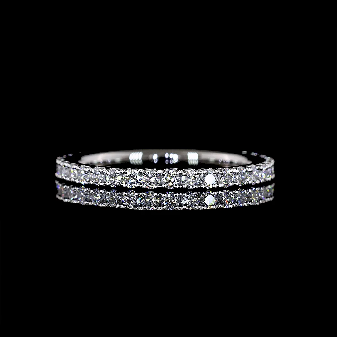 0.46 Cts Platinum Round Shape Eternity Band Eternity Band - Video