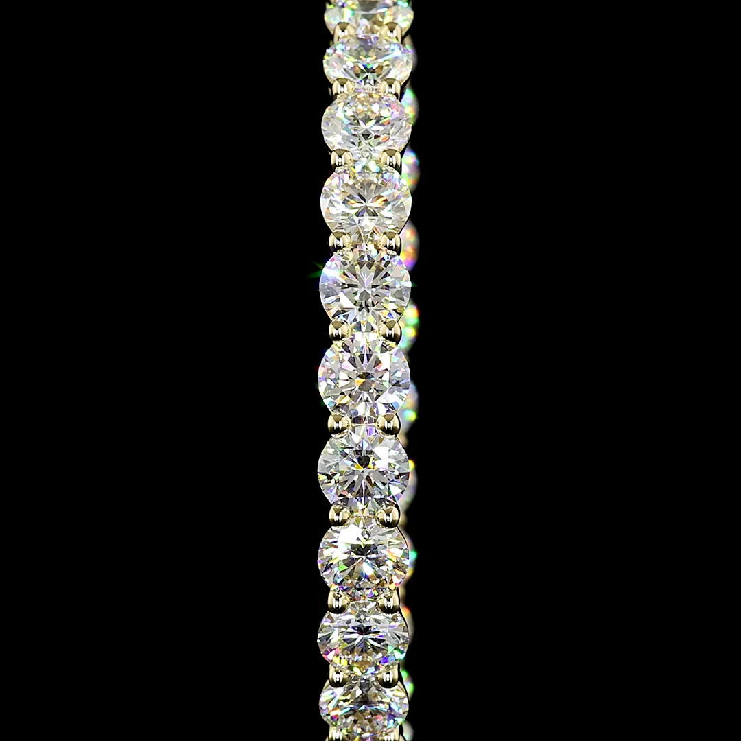 16.25 Cts 14k Yellow Gold Round Shape Hoops Earring - Image 3