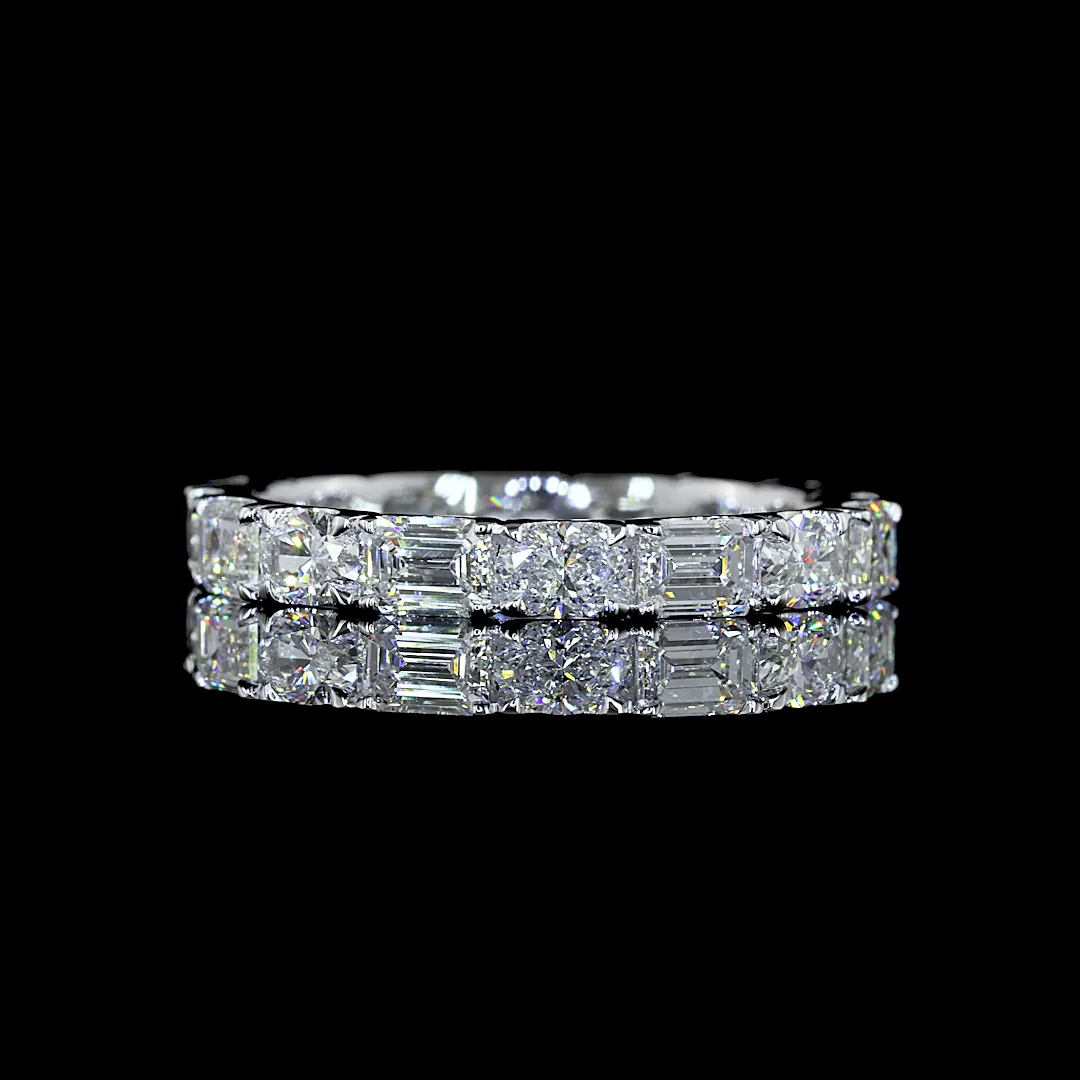 2.02 Cts 14k White Gold Mix Shape Eternity Band Eternity Band - Video