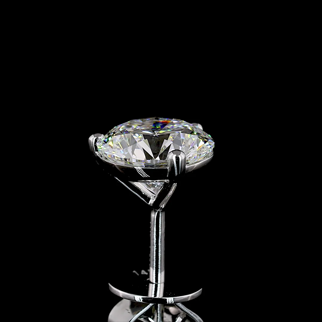2.01 Cts 14k White Gold Round Shape Martini Earring - Image 4