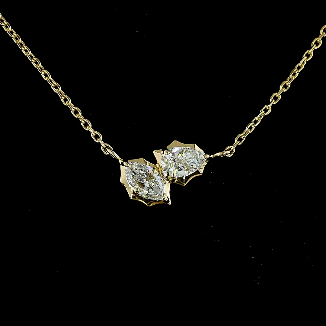 0.41 Cts 14k Yellow Gold Mix Shape Pendant Pendant - Image 3