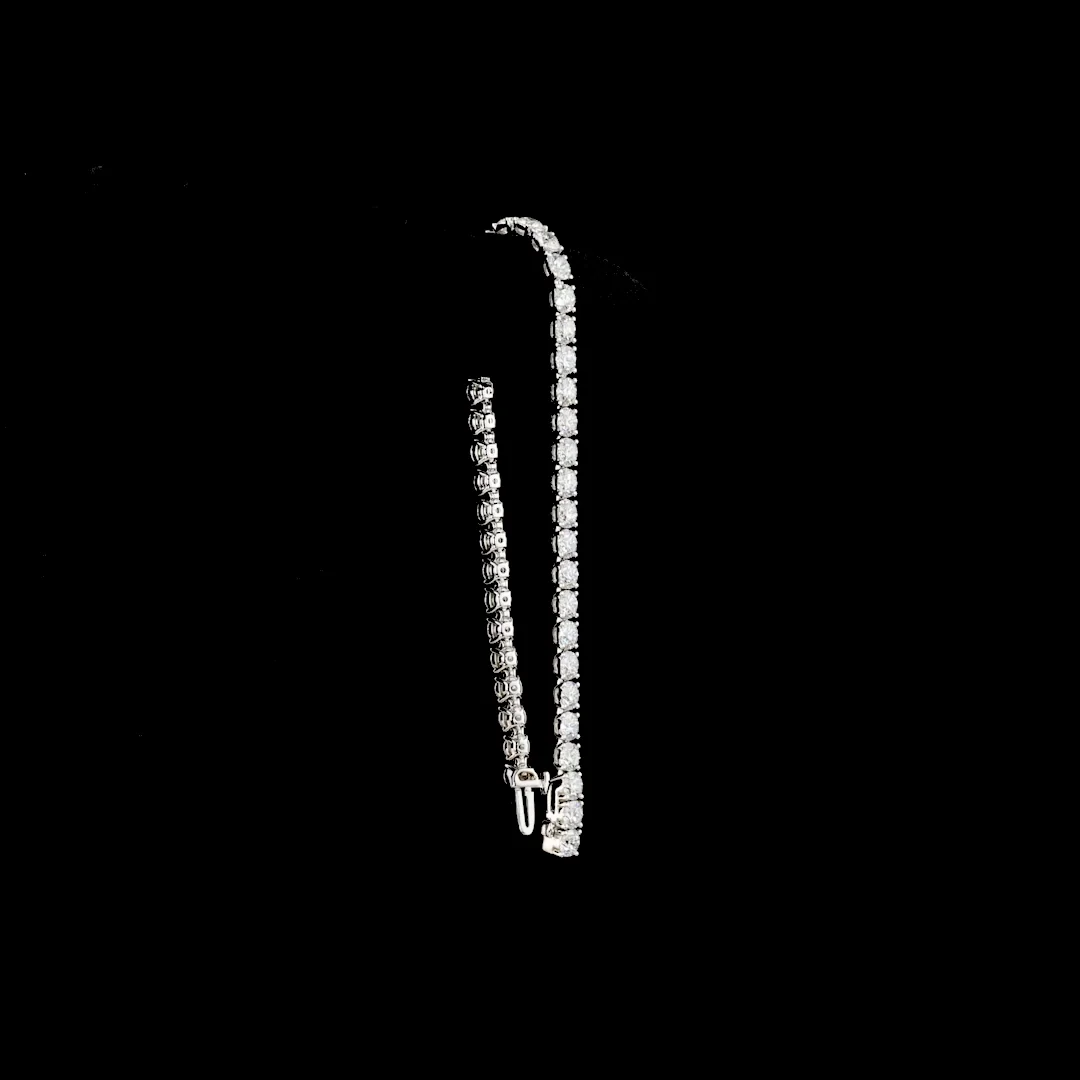 8.3 Cts Silver Round Shape Tennis Bracelet - Image 3