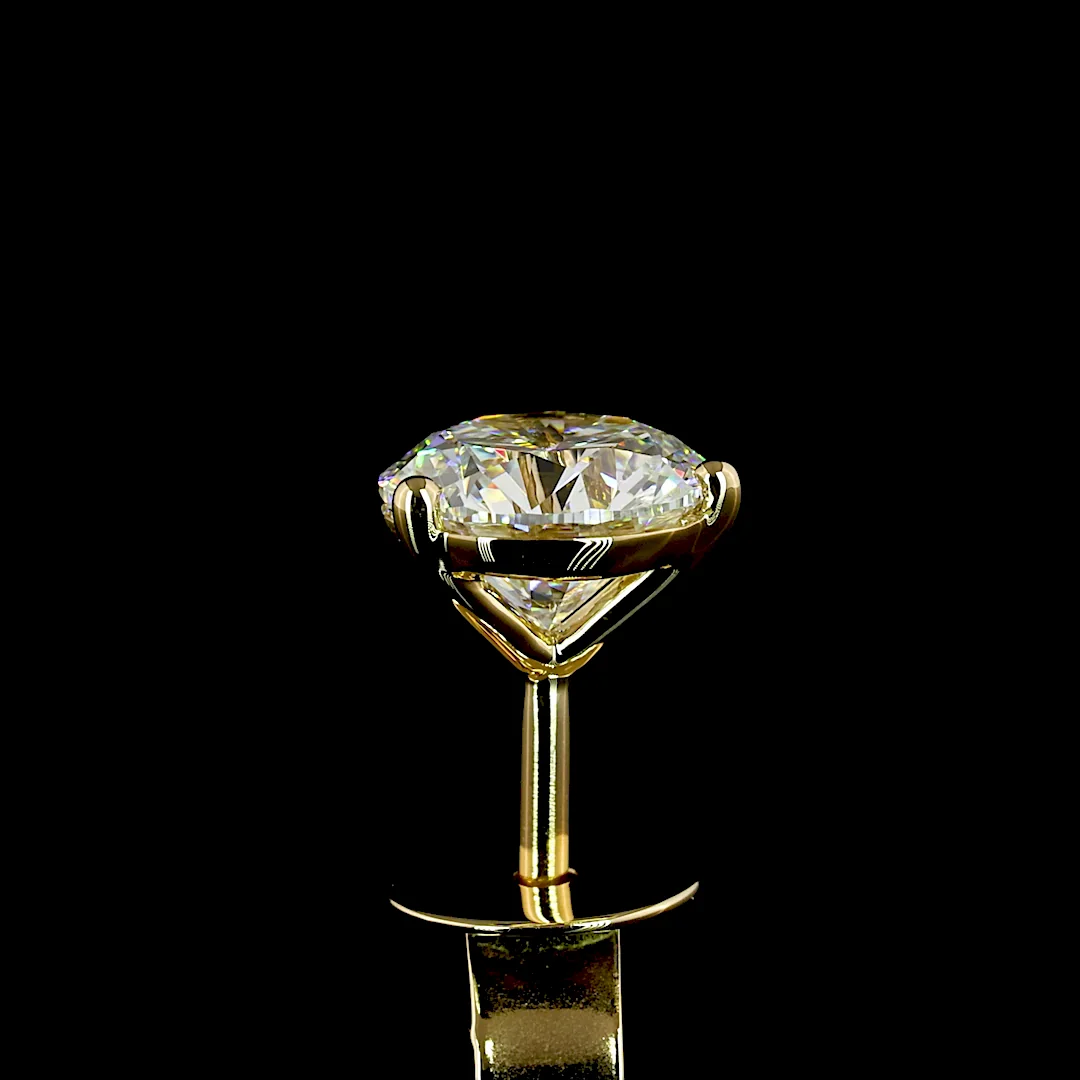 1.44 Cts 18k Yellow Gold Round Shape Martini Earring - Image 4