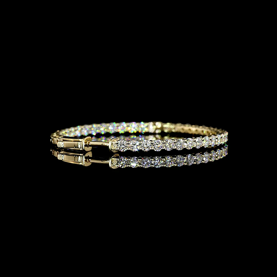 2.8 Cts 14k Yellow Gold Round Shape Hoops Earring - Image 2