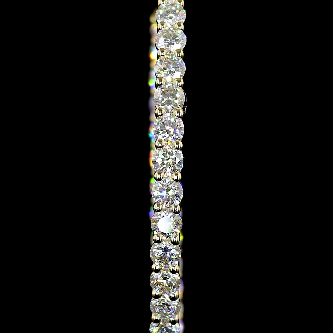 2.8 Cts 14k Yellow Gold Round Shape Hoops Earring - Image 3