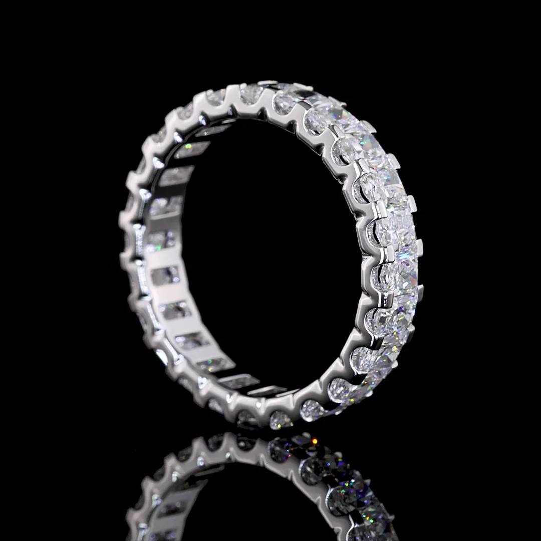 2.57 Cts Platinum Radiant Shape Eternity Band Eternity Band - Image 2