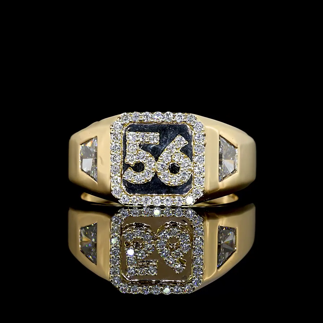 0.51 Cts 14k Yellow Gold Mix Shape Special Ring - Video