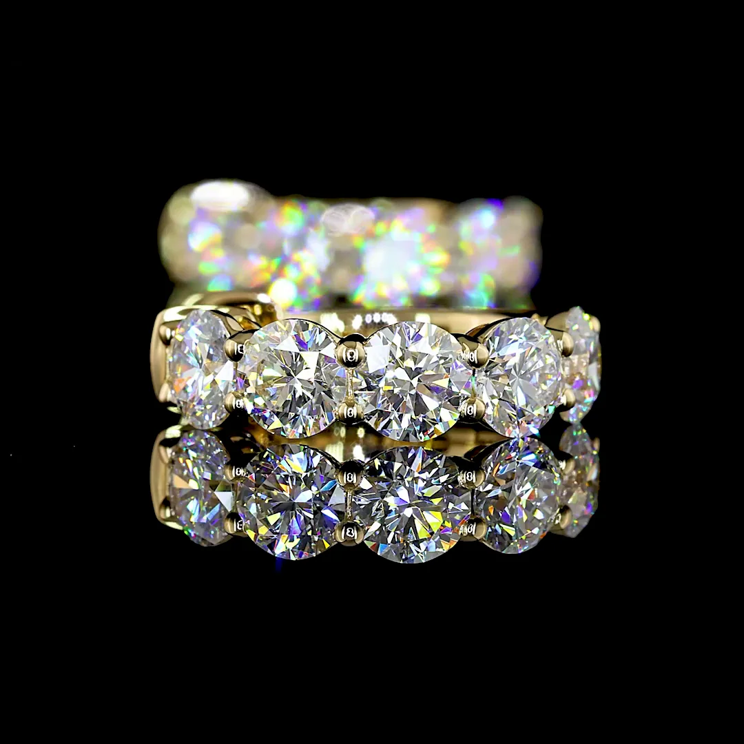 2.03 Cts 14k Yellow Gold Round Shape Huggies Earring - Image 2