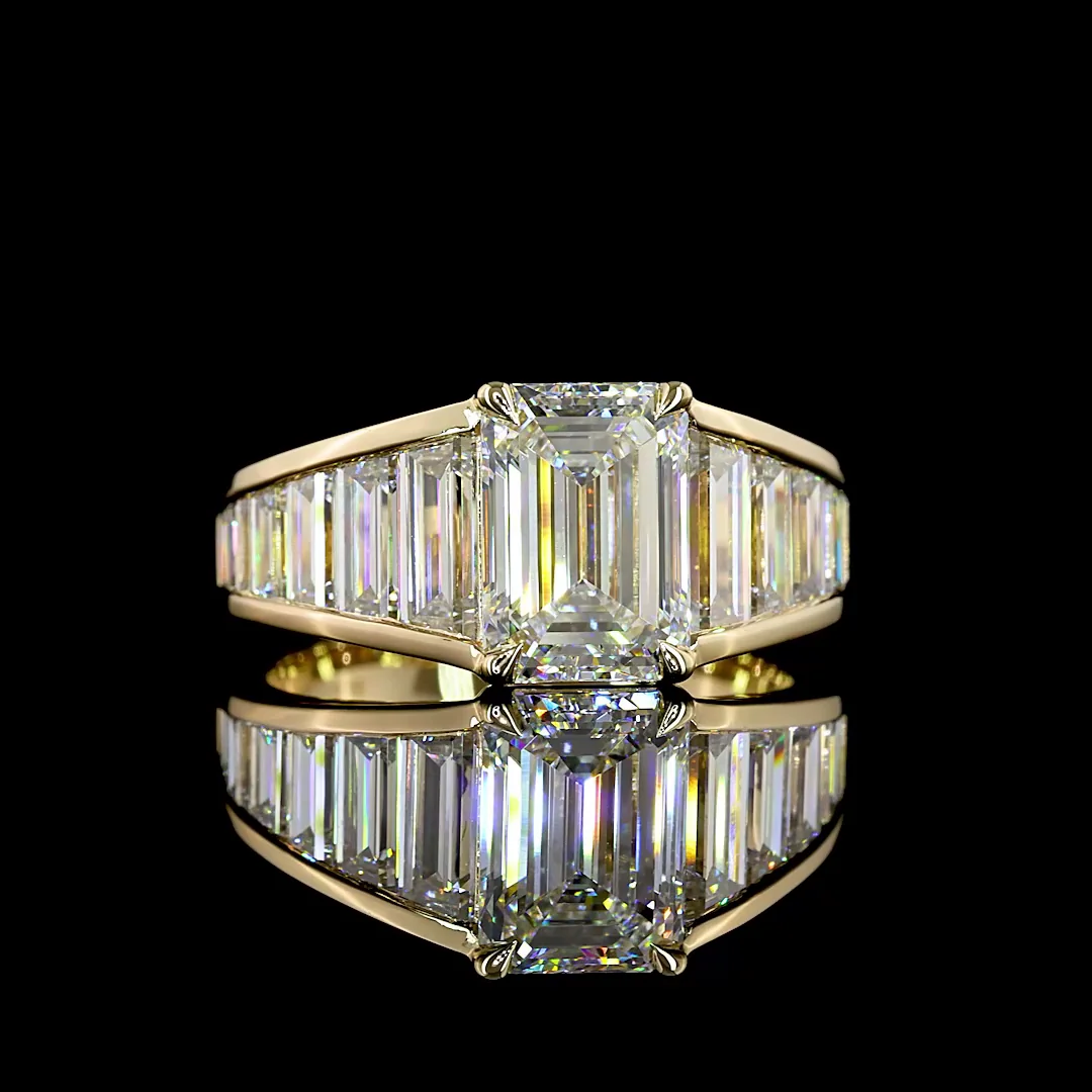 4.49 Cts 14k Yellow Gold Mix Shape Special Ring - Video