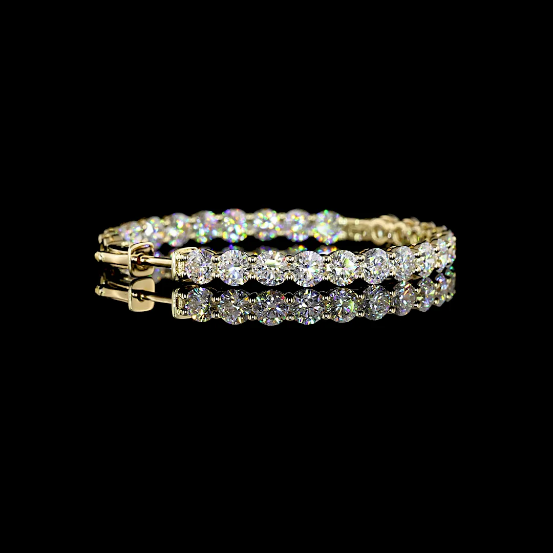 10.32 Cts 14k Yellow Gold Round Shape Hoops Earring - Image 2